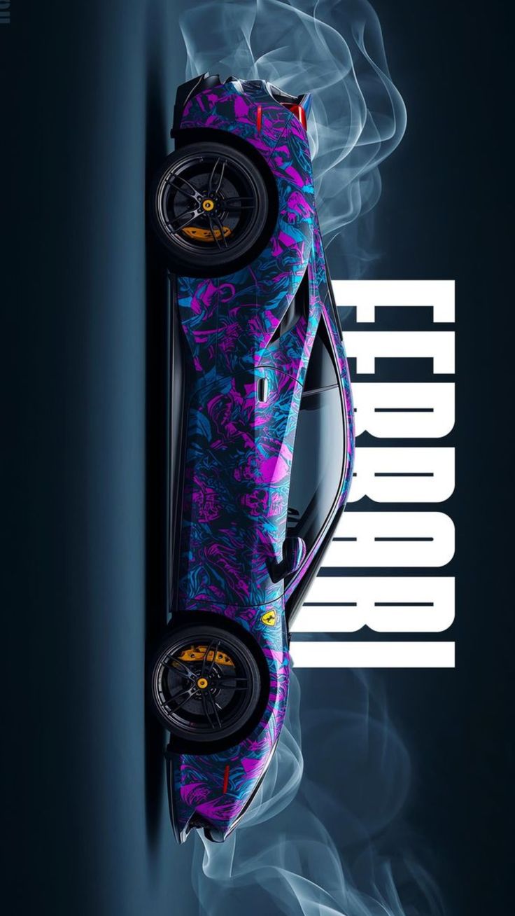 Neon Wrap Ferrari