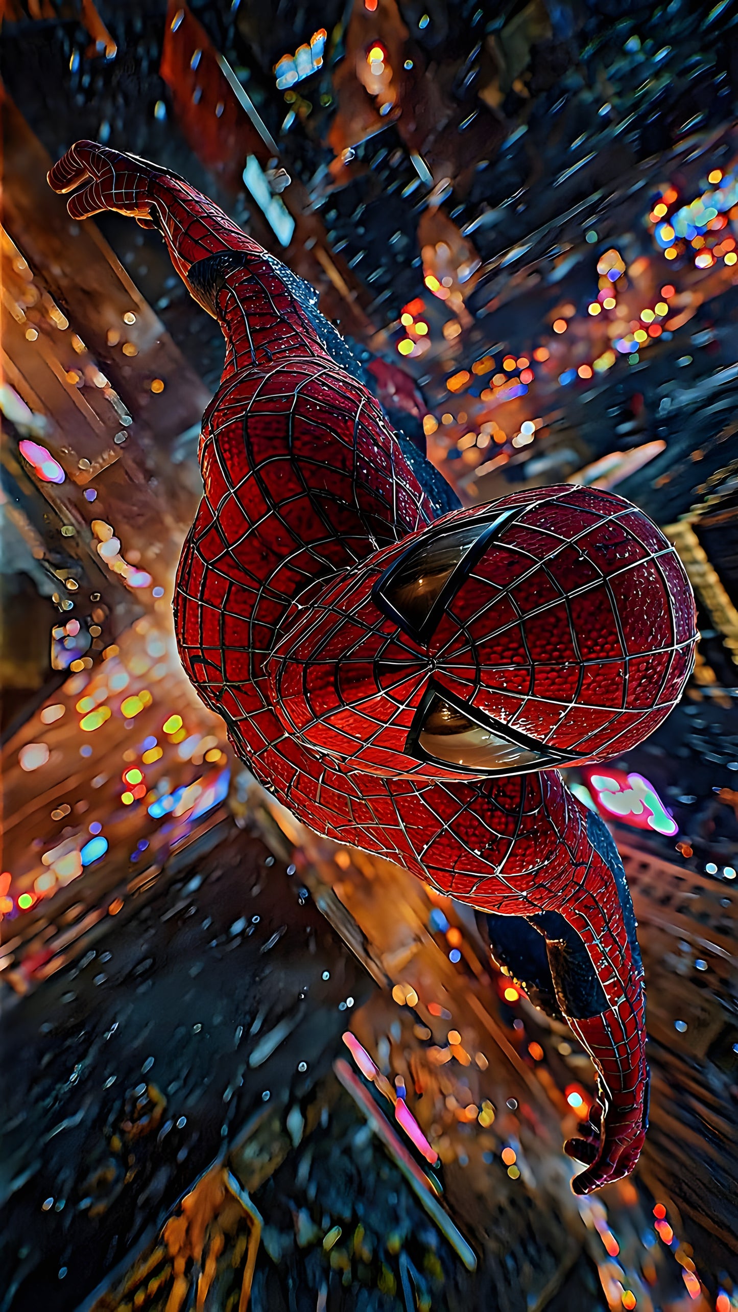 Classic Spiderman Night Skyline