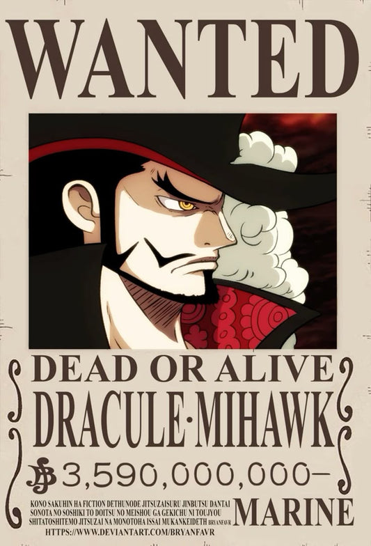 3.6 Billion Dracule-Mihawk Bounty
