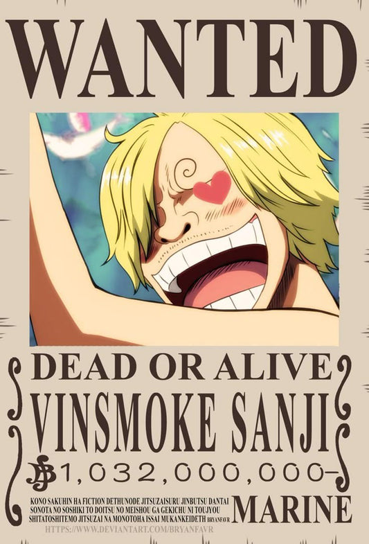 Vinsmoke Sanji Wanted Bounty