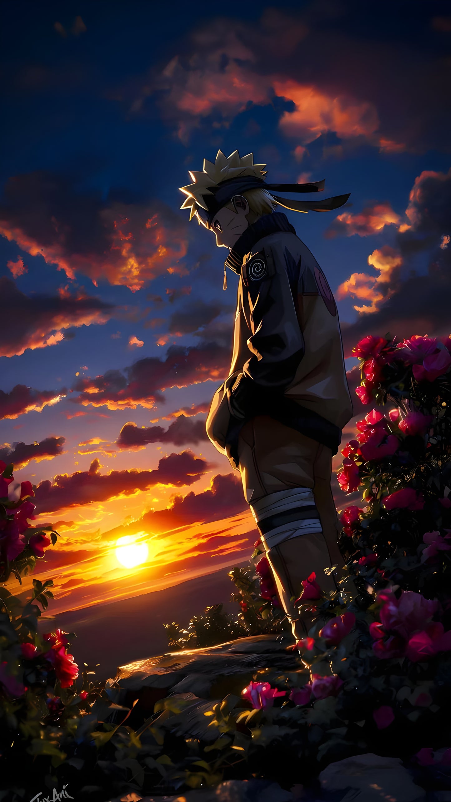 Naruto Sunset Silhouette