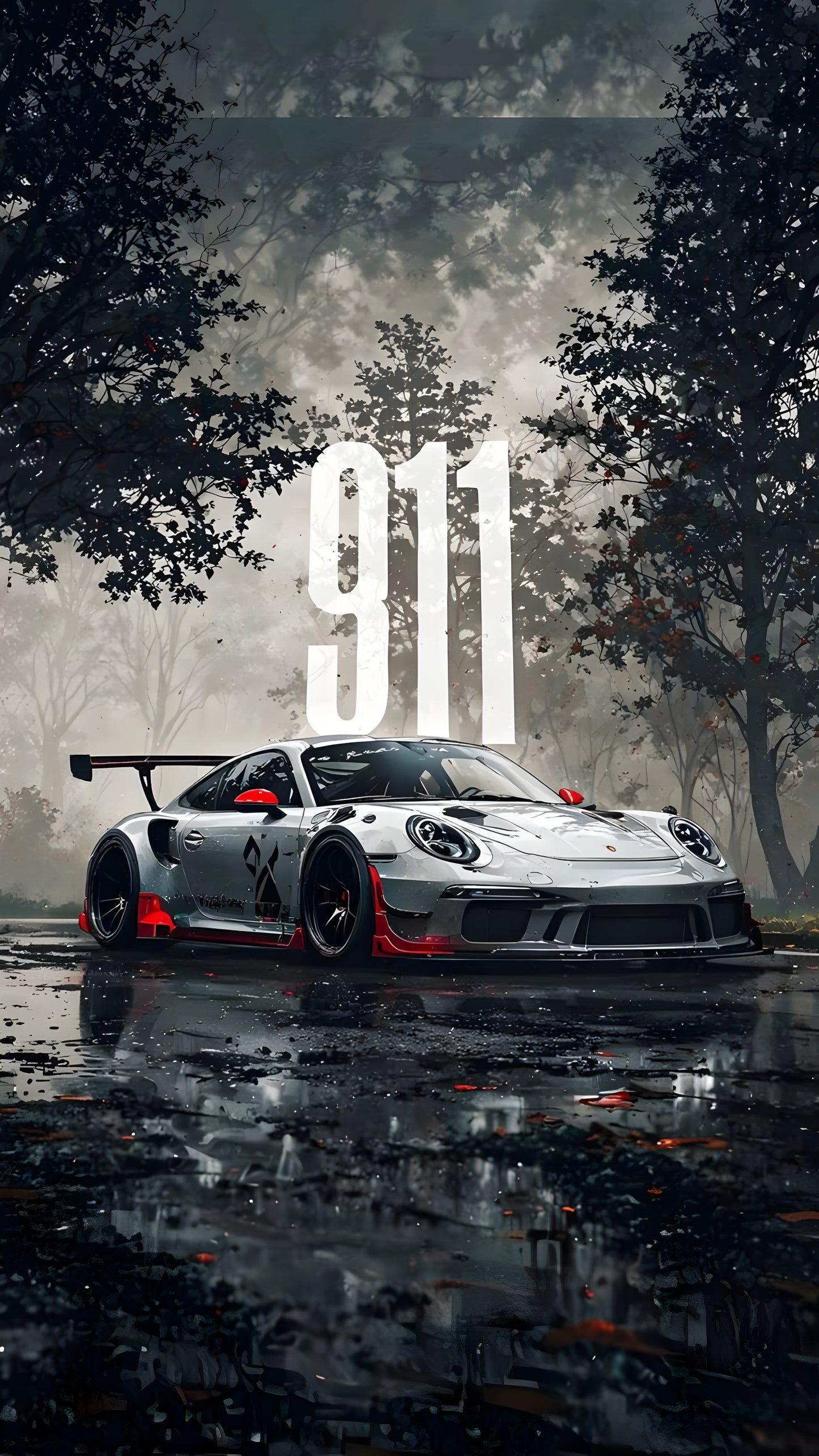 White Porsche 911