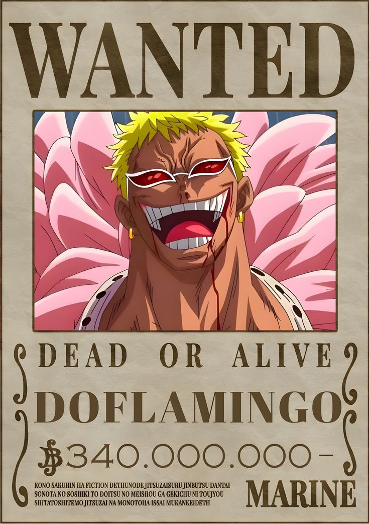 3.4 Million Doflamingo Bounty